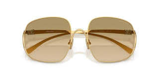 Miu Miu 0MU A57S women Gold Oversize Sunglasses