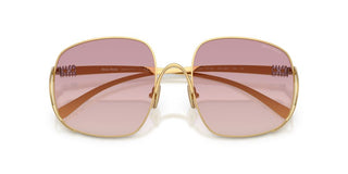 Miu Miu 0MU A57S women Gold Oversize Sunglasses