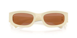 Miu Miu 0MU B04S women White Rectangle Sunglasses