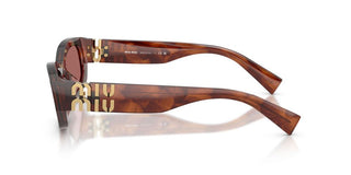 Miu Miu 0mu B04s Women Havana Rectangle Sunglasses