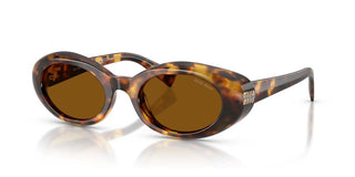 Miu 0MU B09S women Havana Oval Sunglasses