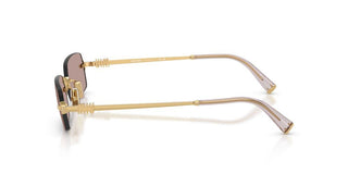 Miu Miu 0mu B50s Women Gold Rectangle Sunglasses