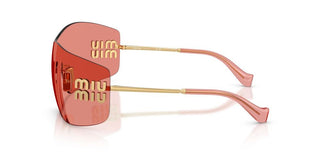 Miu Miu 0mu B53s Women Gold Shield Sunglasses