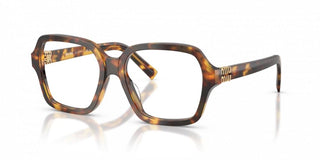 Miu Miu 0mu  03yv Women Havana Oversize Eyeglasses