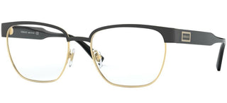 Versace 90S VINTAGE LOGO VE 1264 men Black Geometric Eyeglasses