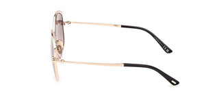 Tom Ford ABBEY-02 FT 1349 women Rose gold Butterfly Sunglasses