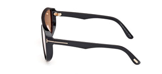 Tom Ford Achilles Ft1182 Unisex Black Shield Sunglasses