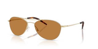 Oliver Peoples Aero ii OV 1358S unisex Gold Pilot Sunglasses
