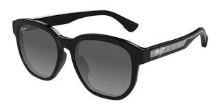 Maui Jim Akahai Af Mj0646sa Men Black Geometric Sunglasses