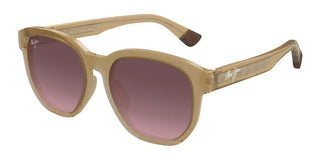 Maui Jim Akahai Af Mj0646sa Men Brown Geometric Sunglasses