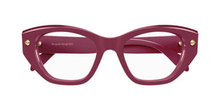 Alexander McQueen AM0410O women Black Squared Eyeglasses