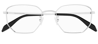 Alexander McQueen AM0438O men Silver Squared Eyeglasses