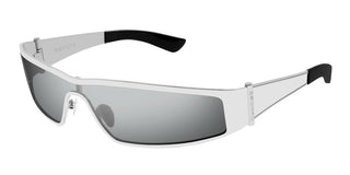 Alexander Mcqueen Am0491s Unisex Silver Geometric Sunglasses