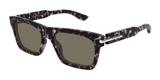 Alexander Mcqueen Am0495s Men Havana Squared Sunglasses