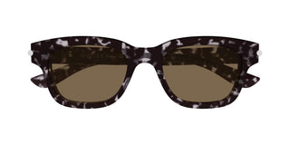 Alexander Mcqueen Am0497s Unisex Havana Squared Sunglasses