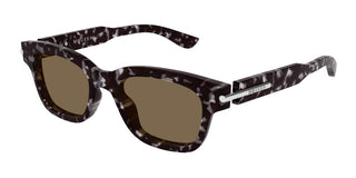 Alexander Mcqueen Am0497s Unisex Havana Squared Sunglasses