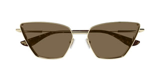 Alexander Mcqueen Am0501s Women Gold Cat Eye Sunglasses