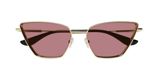 Alexander Mcqueen Am0501s Women Gold Cat Eye Sunglasses