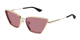 Alexander Mcqueen Am0501s Women Gold Cat Eye Sunglasses