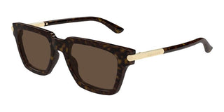 Alexander McQueen AM0519S men Havana Squared Sunglasses