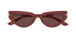 Alexander Mcqueen Am0520s Women Red Cat Eye Sunglasses