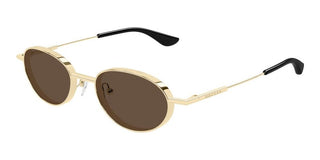Alexander McQueen AM0523S unisex Gold Oval Sunglasses
