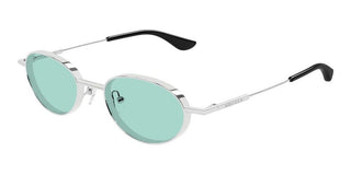 Alexander McQueen AM0523S unisex Silver Oval Sunglasses