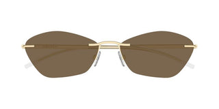 Alexander McQueen AM0525S unisex Gold Geometric Sunglasses