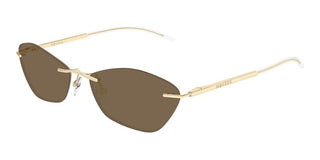 Alexander McQueen AM0525S unisex Gold Geometric Sunglasses