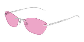 Alexander Mcqueen Am0525s Unisex Silver Geometric Sunglasses