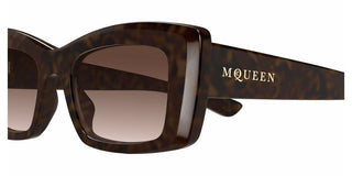 Alexander McQueen AM0526S women Havana Butterfly Sunglasses