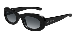Alexander Mcqueen Am0527s Women Black Round Sunglasses