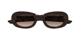 Alexander McQueen AM0527S women Havana Round Sunglasses