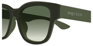 Alexander McQueen AM0528SA unisex Green Squared Sunglasses