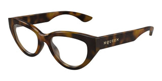 Alexander McQueen AM0529O women Havana Cat Eye Eyeglasses