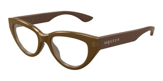 Alexander McQueen AM0529O women Brown Cat Eye Eyeglasses