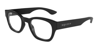 Alexander McQueen AM0530O men Black Geometric Eyeglasses