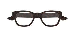 Alexander McQueen AM0530O men Havana Geometric Eyeglasses