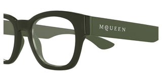 Alexander McQueen AM0530O men Green Geometric Eyeglasses