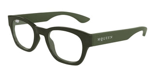 Alexander McQueen AM0530O men Green Geometric Eyeglasses