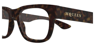 Alexander McQueen AM0531O men Havana Squared Eyeglasses