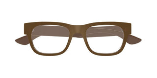 Alexander McQueen AM0531O men Brown Squared Eyeglasses