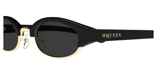 Alexander McQueen AM0534S unisex Black Round Sunglasses
