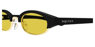 Alexander McQueen AM0534S unisex Black Round Sunglasses