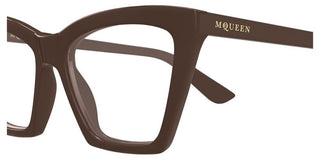Alexander McQueen AM0536O women Brown Cat Eye Eyeglasses