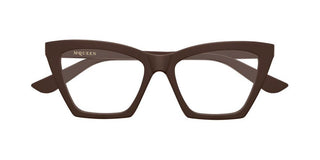 Alexander McQueen AM0536O women Brown Cat Eye Eyeglasses
