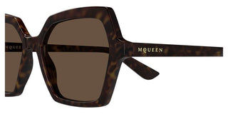 Alexander McQueen AM0537S women Havana Geometric Sunglasses