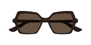 Alexander McQueen AM0537S women Havana Geometric Sunglasses