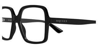 Alexander McQueen AM0538O women Black Geometric Eyeglasses