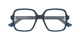 Alexander McQueen AM0538O women Grey Geometric Eyeglasses